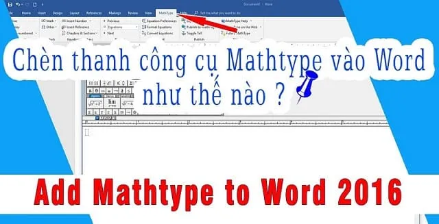 Làm thế nào để cài đặt Mathtype vào word 2016?