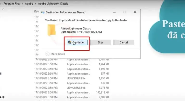 Hướng Dẫn Tải Phần Mềm Lightroom 2023 Mới Nhất 14 Chọn continue và đợi hoàn thành cài đặt