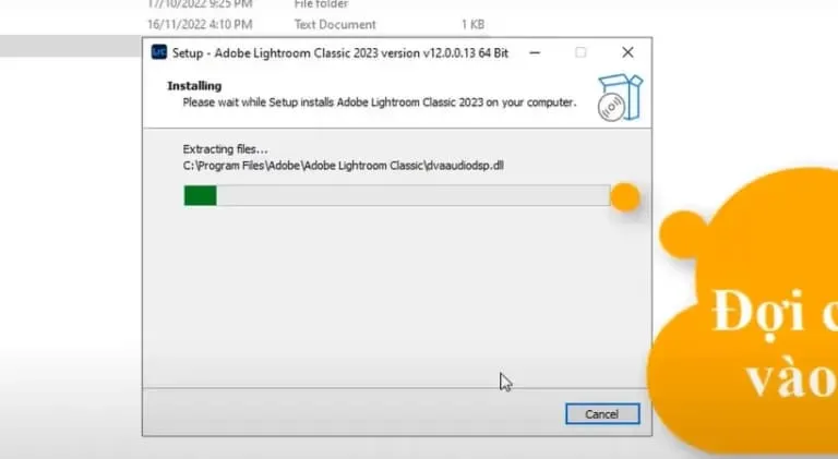 Hướng Dẫn Tải Phần Mềm Lightroom 2023 Mới Nhất 8 Lightroom đang được cài đặt