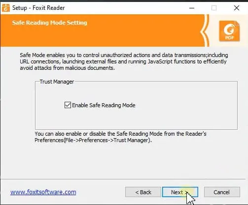 safe reading mode