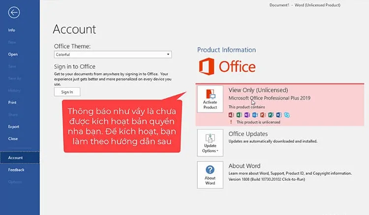 setup office 2019 3