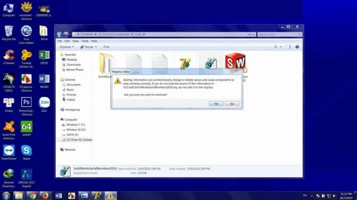 Link Tải Solidworks 2016 Miễn Phí Và Hướng Dẫn Cài Đặt 4 tìm file SolidWorksSerialNumbers2016 để cài đặt