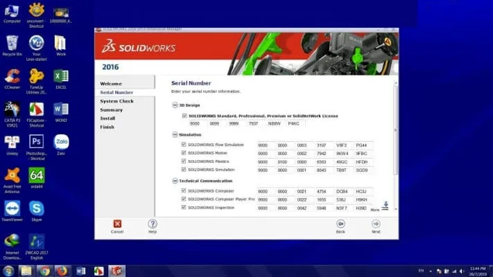 Link Tải Solidworks 2016 Miễn Phí Và Hướng Dẫn Cài Đặt 6 Serial Number sẽ được thêm bởi phần mềm crack