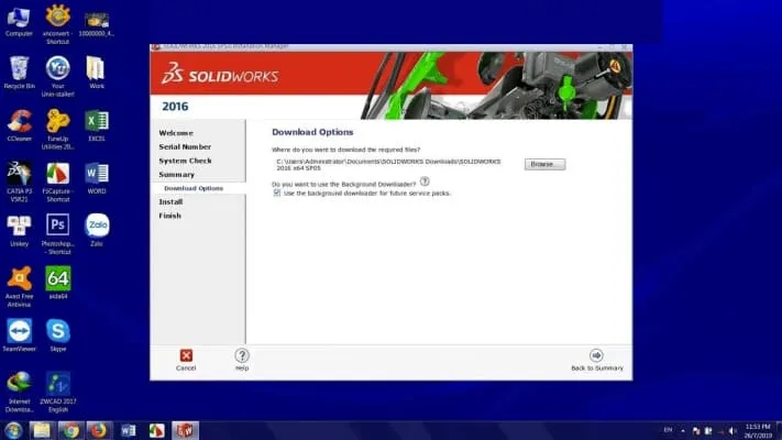 Link Tải Solidworks 2016 Miễn Phí Và Hướng Dẫn Cài Đặt 8 Chọn địa điểm mong muốn cài đặt phần mềm
