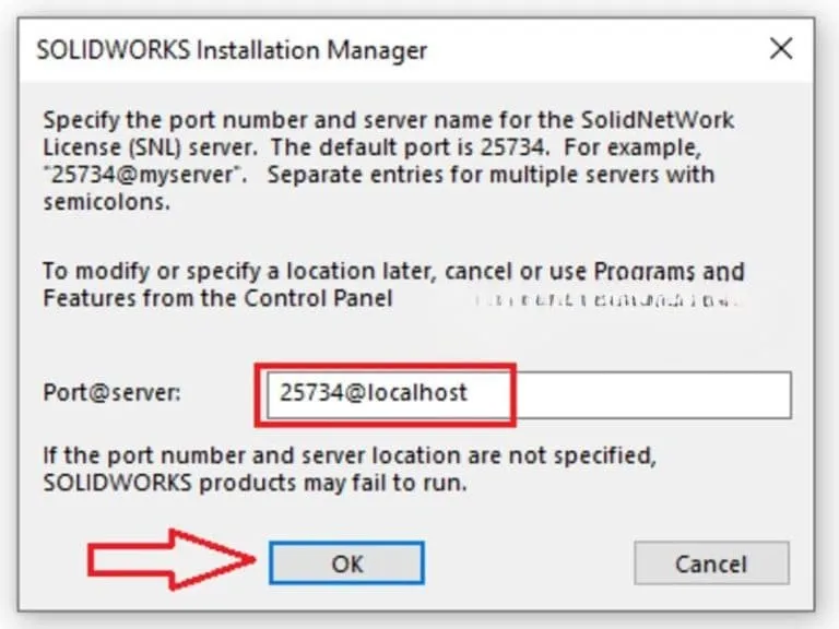 Link tải đầy đủ và hướng dẫn cài Solidworks 2019 - Đã test 13 Điền 25734@localhost khi phần cửa sổ này hiện ra