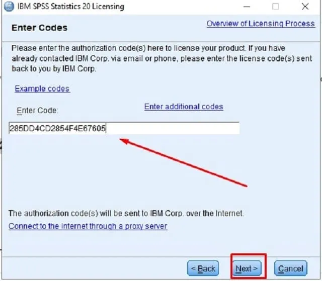 Cập nhật link tải SPSS 20 mới nhất và hướng dẫn cài đặt 9 Nhập mã code