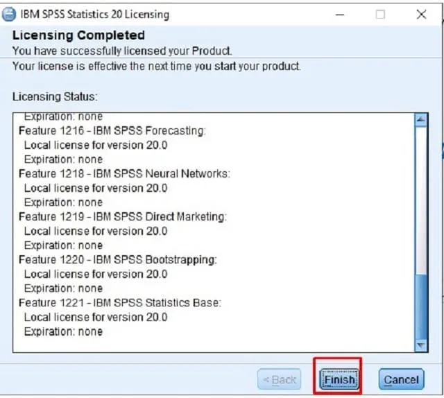 Cập nhật link tải SPSS 20 mới nhất và hướng dẫn cài đặt 10 Hoàn thành cài đặt