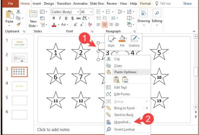 Hướng dẫn cách tạo trò chơi trên PowerPoint 5 Tạo liên kết bằng Hyperlink