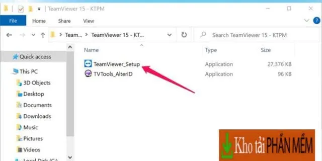 TeamViewer full crack - Giải pháp kết nối từ xa miễn phí 4 Click chuột vào TeamViewer_Setup để bắt đầu cài đặt.