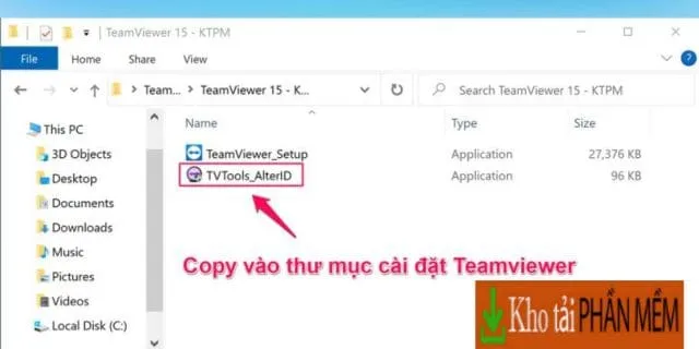 TeamViewer full crack - Giải pháp kết nối từ xa miễn phí 7 Tiếp theo, hãy Copy file vào thư mục cài đặt