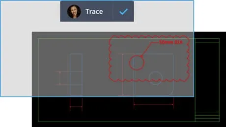 Tính năng trace (truy xuất) trong bản AutoCAD 2022