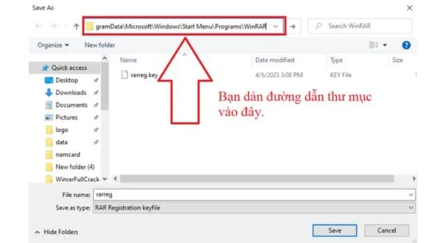 WinRAR full crack- Phần mềm nền và giải nén hiệu quả nhất 13 Save để lưu File