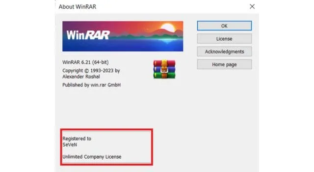 WinRAR full crack- Phần mềm nền và giải nén hiệu quả nhất 15 Hoàn tất việc kích hoạt WinRAR full crack