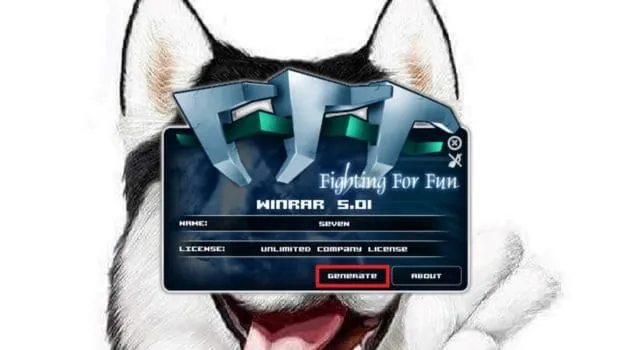 WinRAR full crack- Phần mềm nền và giải nén hiệu quả nhất 9 Chọn vào “Generate"