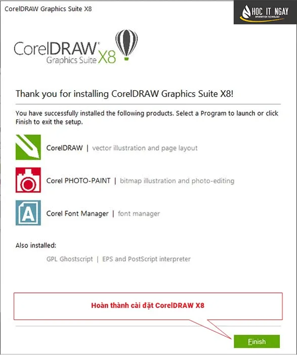 cai dat Corel X8 buoc 12