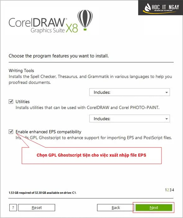 cai dat Corel X8 buoc 7
