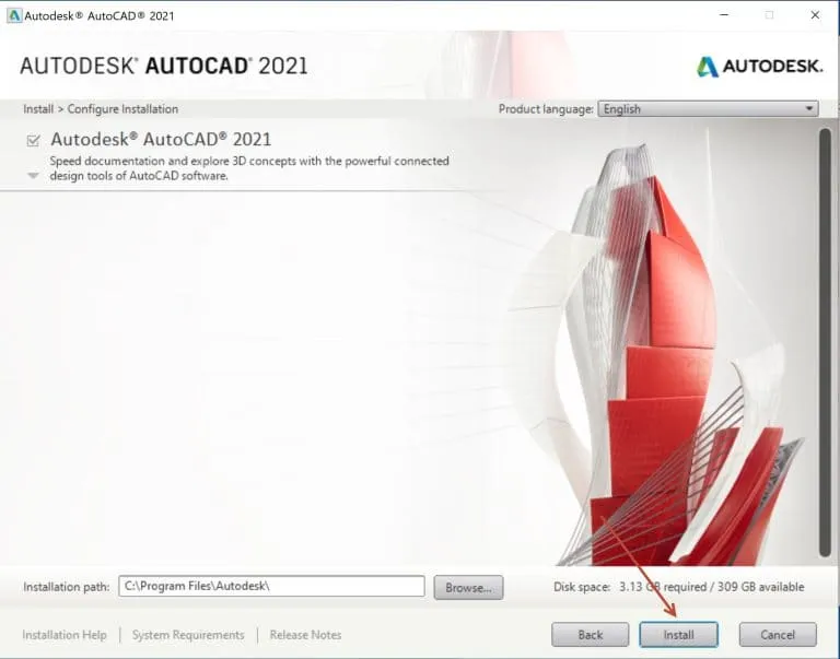 cai dat autocad 2021 buoc 4