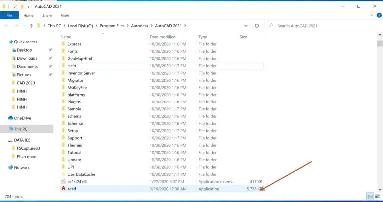 crack autocad 2021 buoc 3