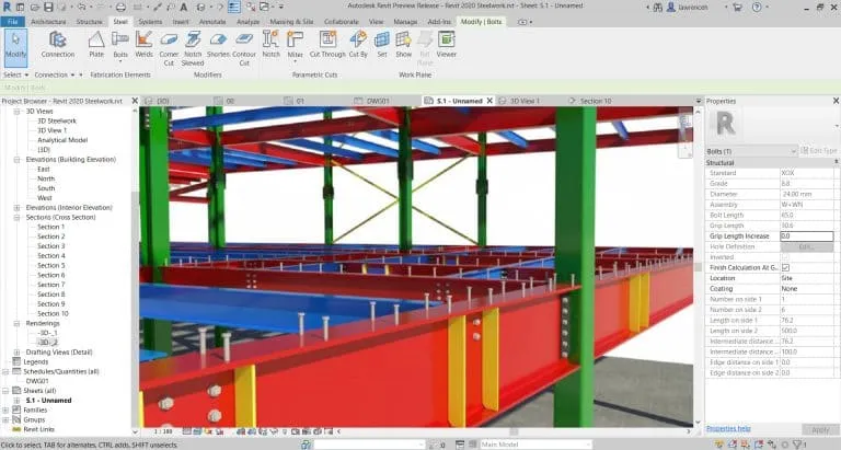 Autodesk Revit 2020 – Bước Tiến Mới Trong Thiết Kế Kiến Trúc 4 Khả năng mô hình hóa sắt thép nâng cao