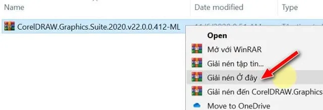 Hướng Dẫn Tải Và Cài Đặt CorelDraw 2020 Chi Tiết Nhất 3 Giải nén file đã tải